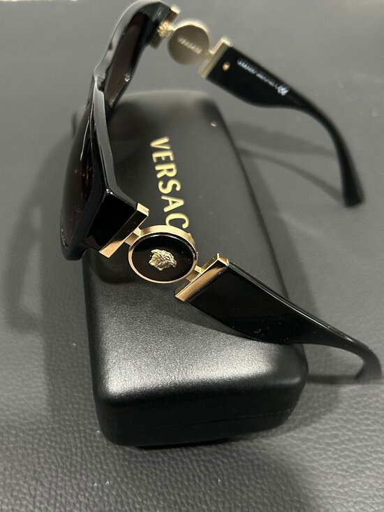 Women\'s Versace Sunglasses in Black with Gold main image 5
